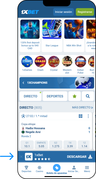 Descarga la app para Android - 1xbet Promo Bolivia