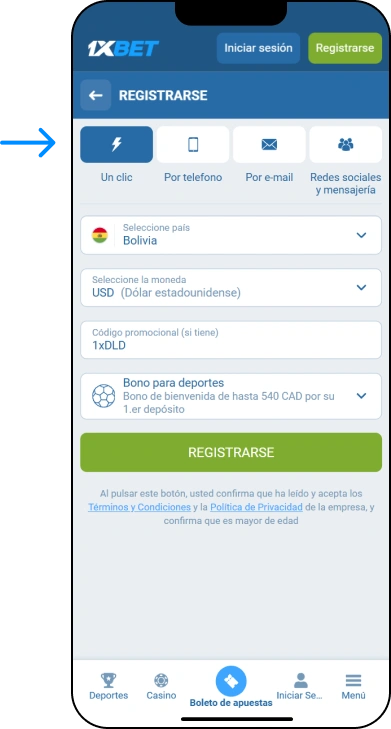 Guía paso a paso para registrarse en Bolivia - 1xbet Promo Bolivia